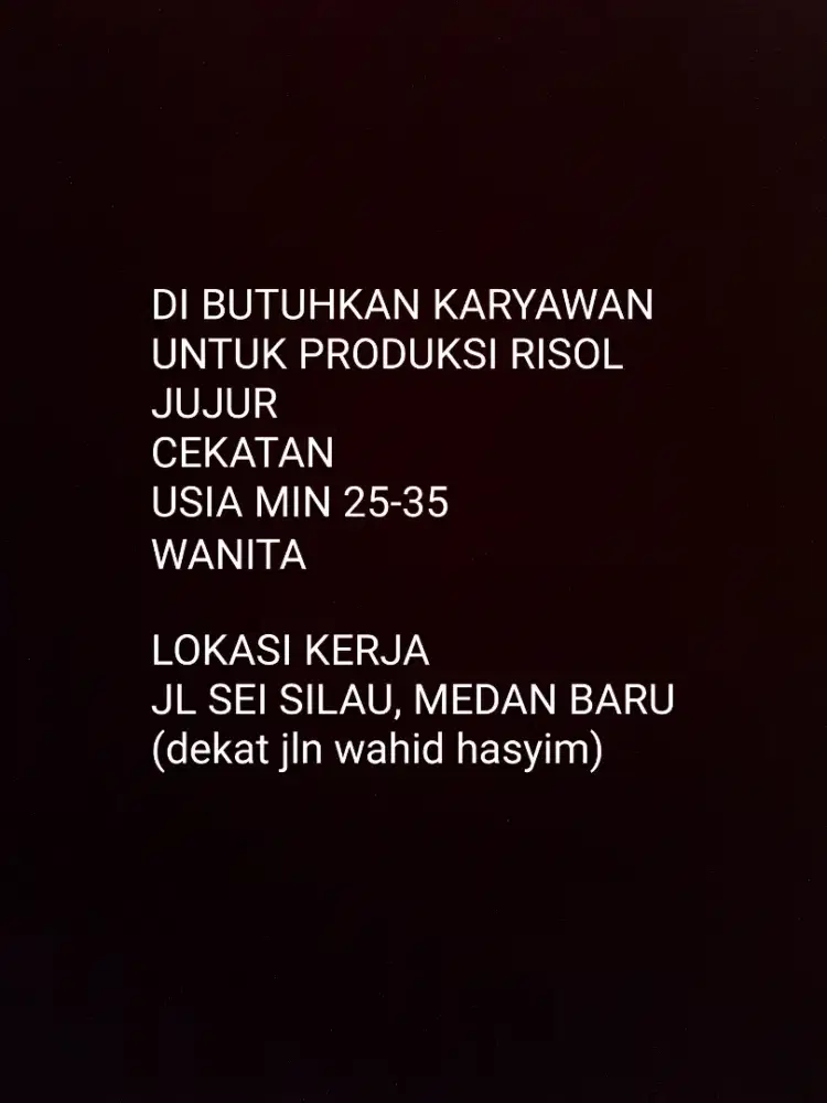DI BUTUHKAN SEGARA
