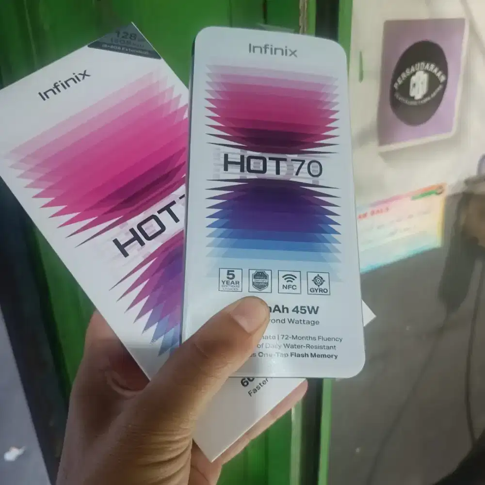 Infinix hot 70 8/128 baru itungan Minggu