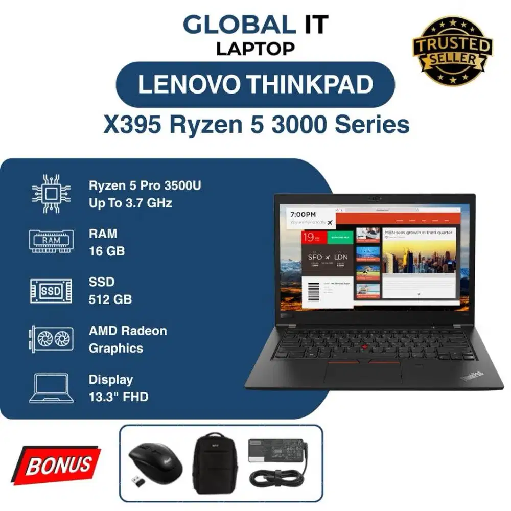 LENOVO X395 RYZEN 5 3500 | RAM 16GB | SSD 512GB |