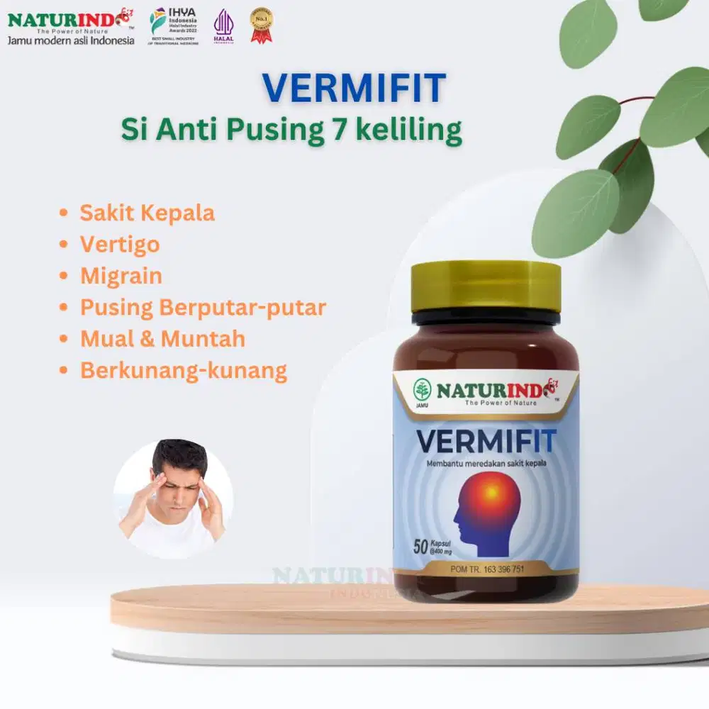 Jamu Modern Naturindo Vermifit Mengatasi Sakit Kepala
