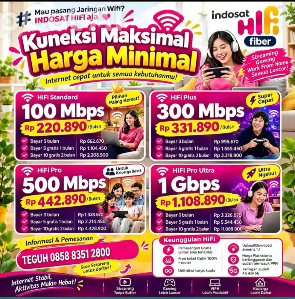 Jasa pasang Wifi Indosat Hifi