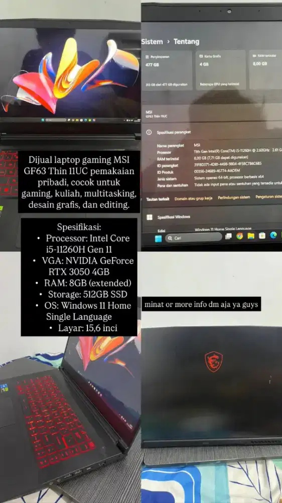 Laptop gaming MSI