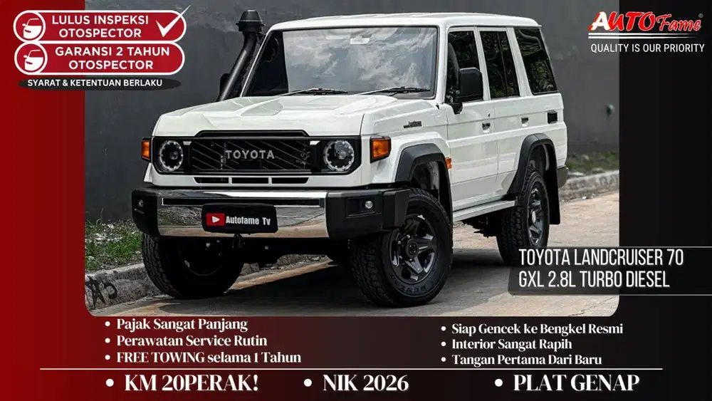 KM20PERAK Toyota Landcruiser 70 GXL 2.8L Turbo Diesel French White