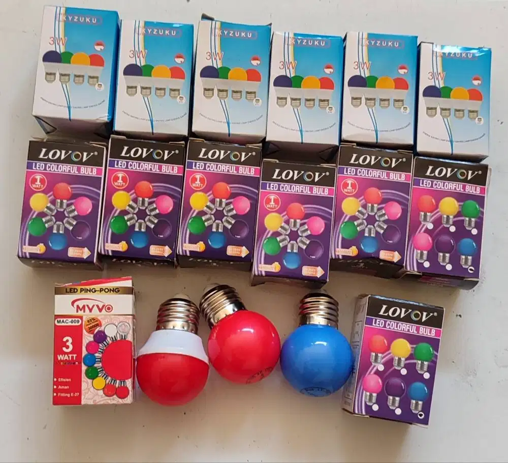 14 pcs Lampu Led Warna Warni