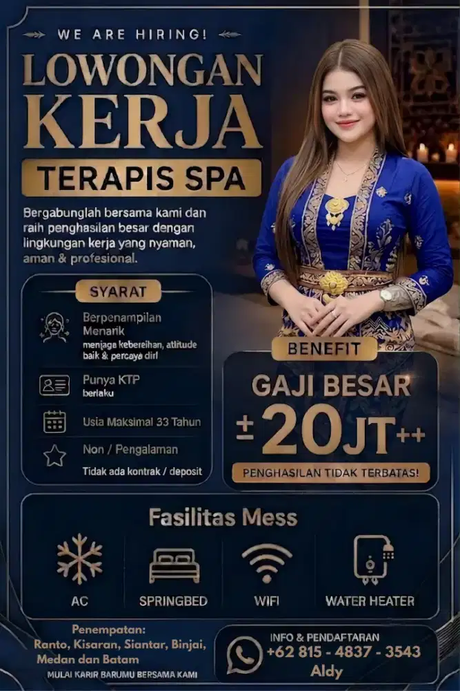 Dibutuhkan terapis untuk men spa