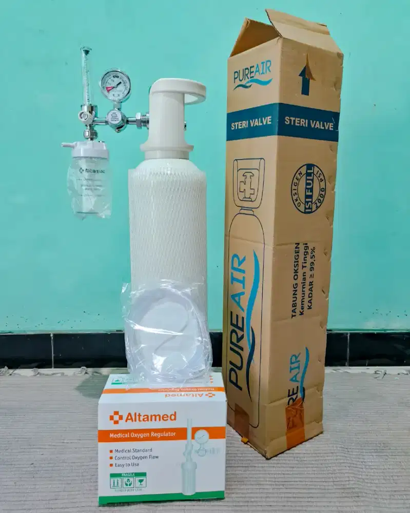 Tabung Oksigen merk Pureair 1m3 + Isi