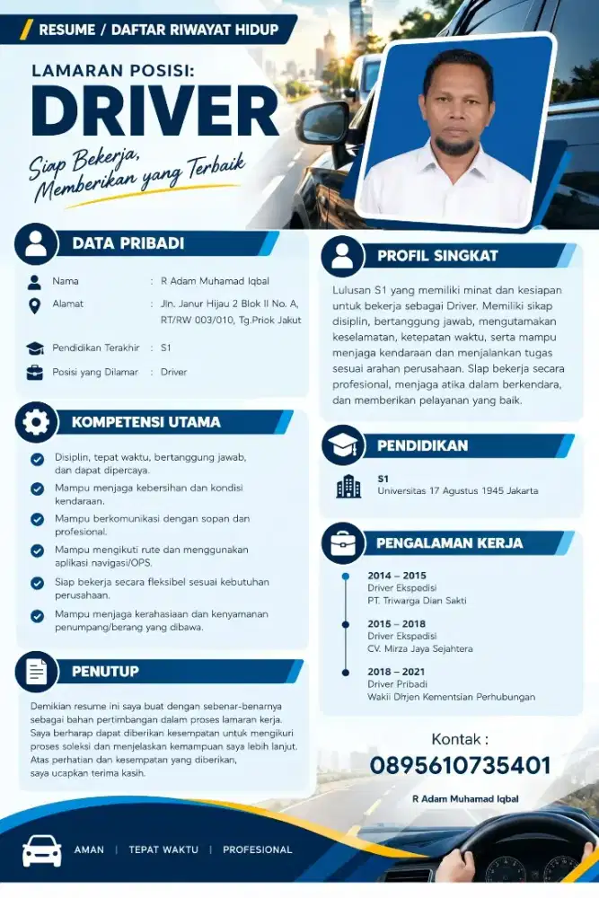 Lowongan kerja driver