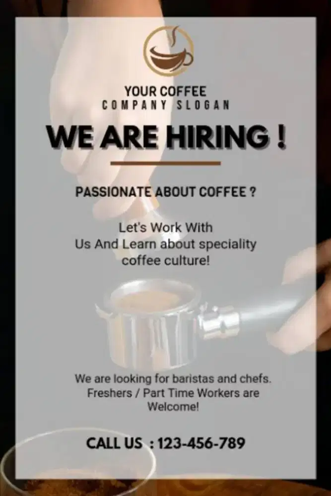 Barista For Coffee Shop