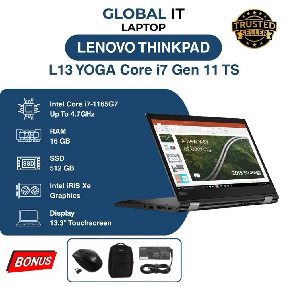 LENOVO L13 YOGA G2 CORE i7 GEN 11 (TS) | RAM 16GB | SSD 512GB |