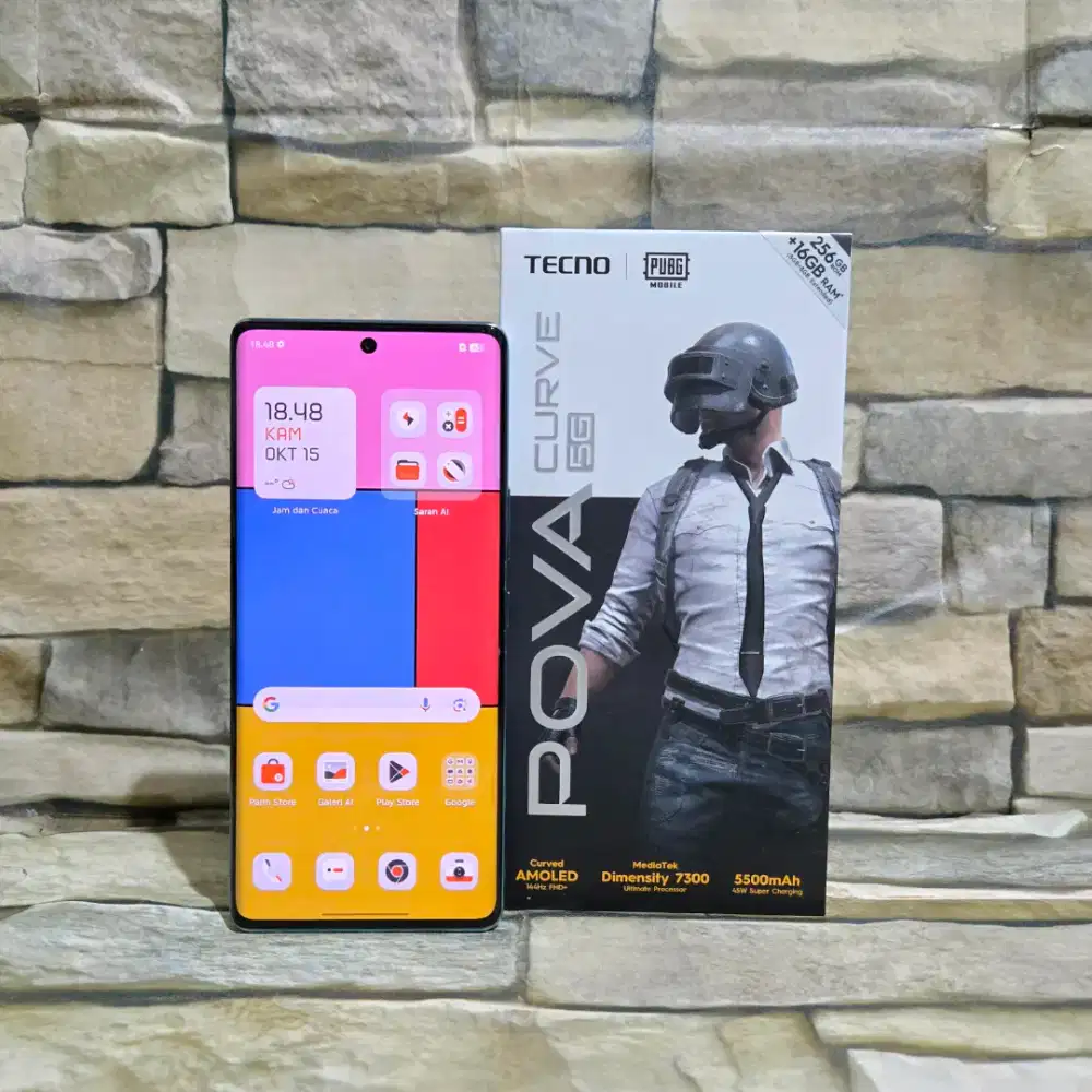 Tecno Pova Curve 5G 8/256 Fulset segel mulus 98% Garansi panjang