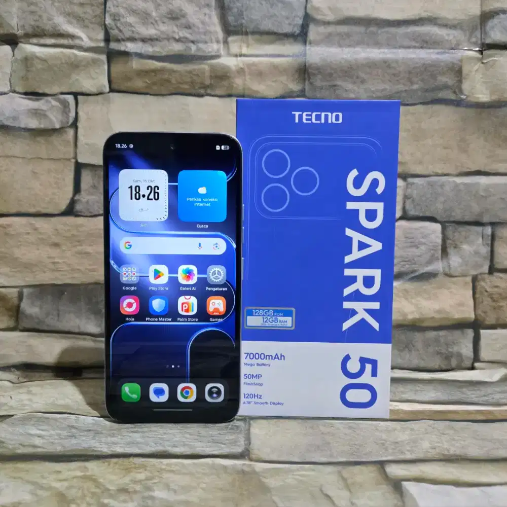 Tecno Spark 50 4/128 4G Grey Fulset segel mulus 98% Garansi panjang