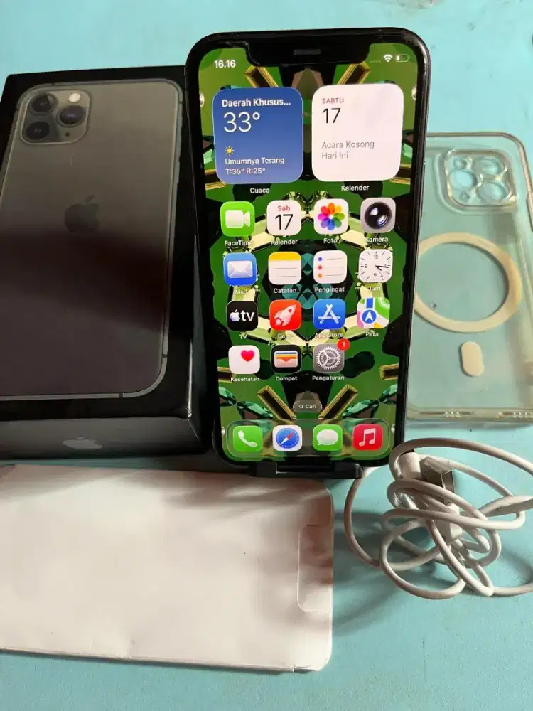 Iphone 11 pro 64gb beacukai fulset normal semua