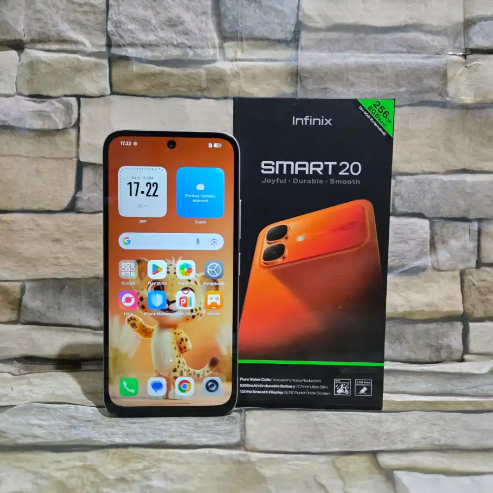 Infinix Smart 20 4/256 4G Titanium Fulset segel mulus 98% Garansi