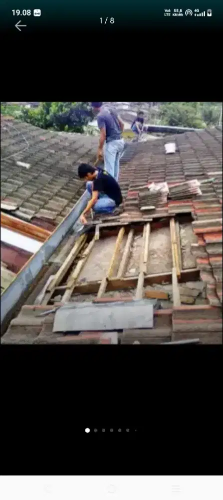 Atap bocor kanopi atap baja ringan terpasang dlk