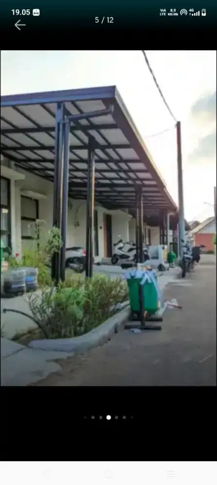 Atap bocor kanopi atap baja ringan terpasang