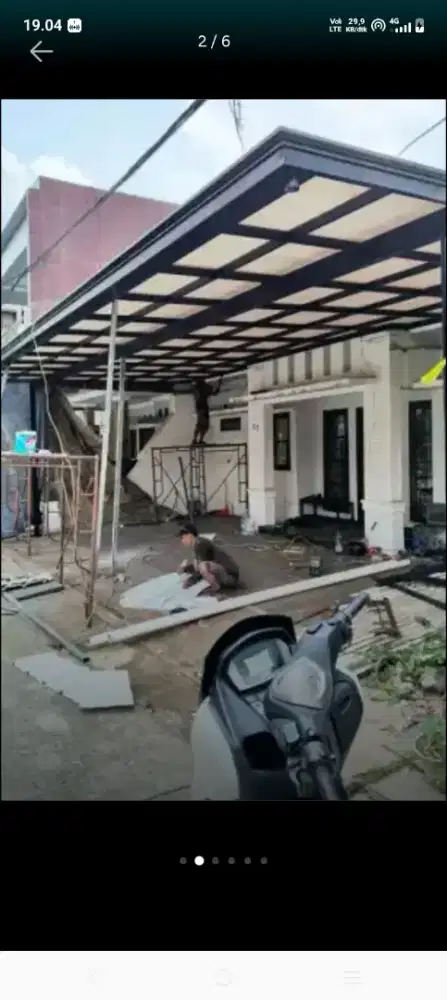 Atap bocor kanopi atap baja ringan terpasang dll