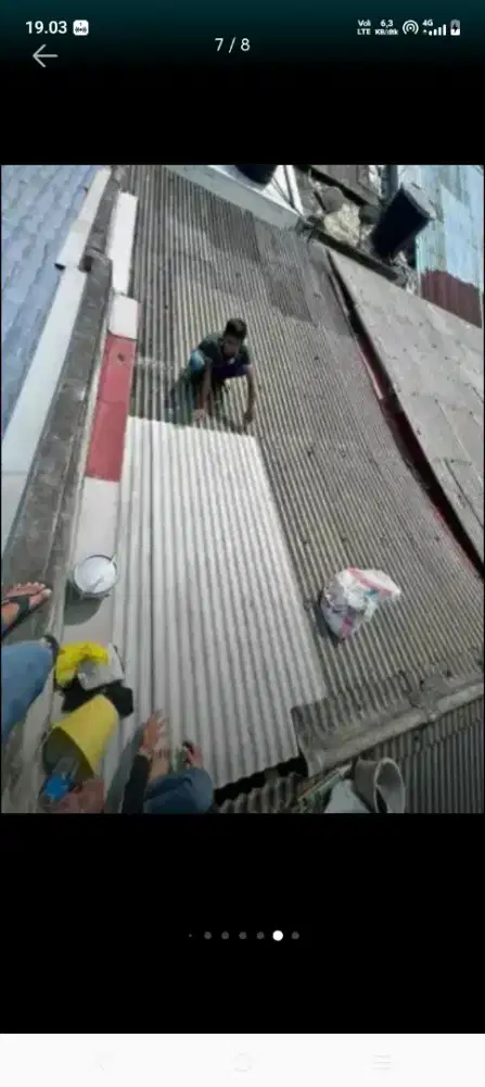 Atap bajarigan terpasang atap bocor kanopi dlk