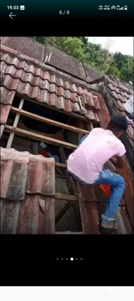 Atap bocor kanopi atap baja ringan terpasang dll