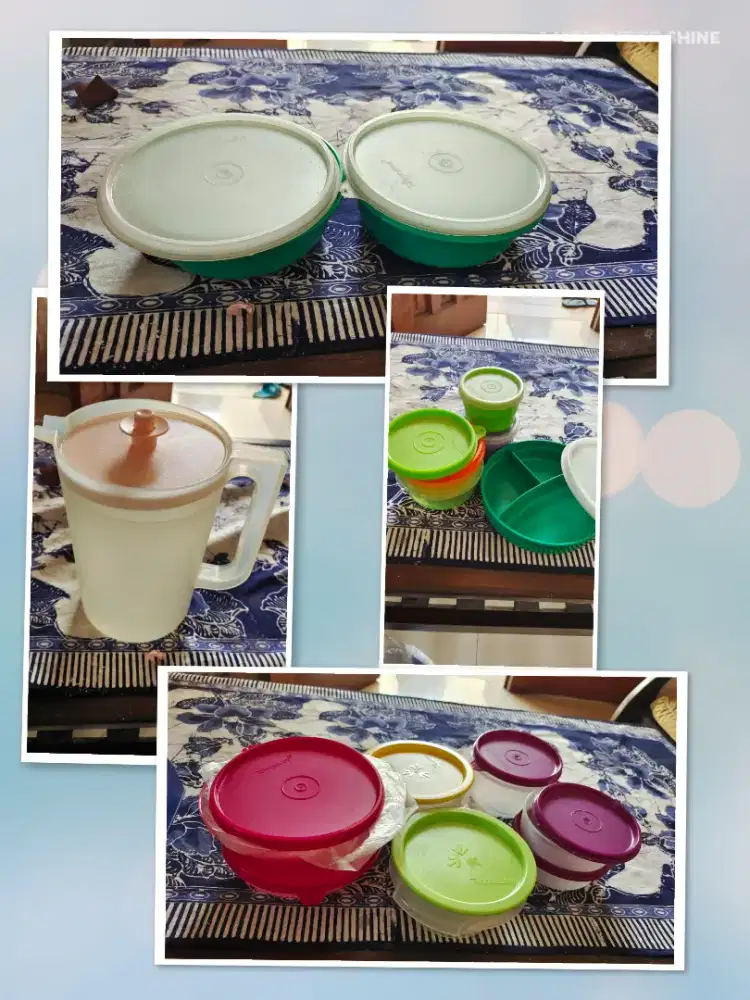 Tupperware jar,tempat makan bulat