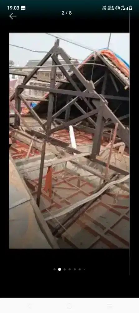 Atap bocor kanopi atap bajarigan terpasang dll