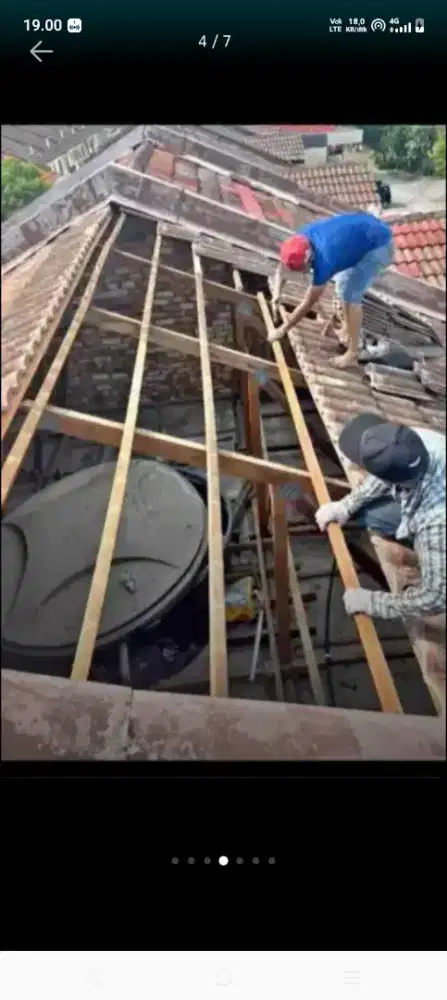 Atap bocor kanopi atap baja ringan terpasang dlk