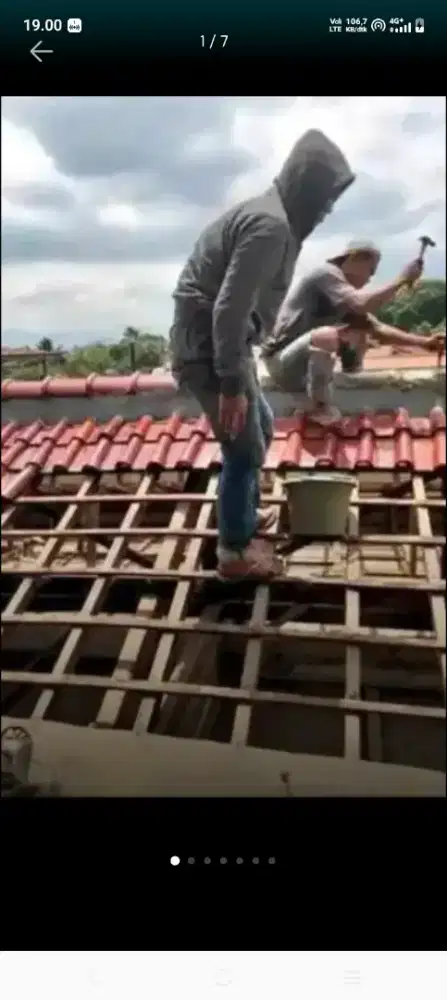 Atap bocor kanopi atap baja ringan terpasang dkk