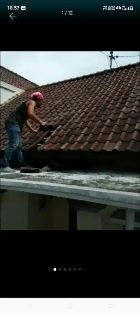 Atap bocor kanopi atap baja ringan terpasang dll