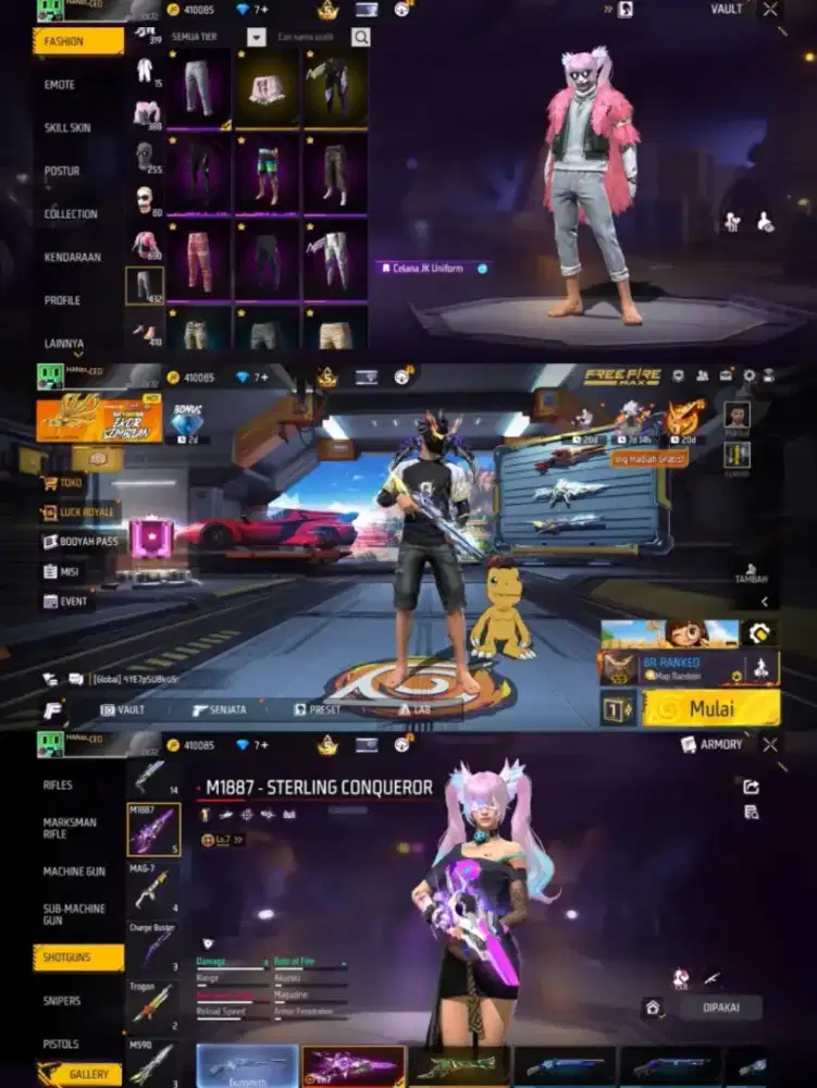 Akun FF promo Akun FF murah meriah 100% real Asli Amanah & Tepercaya