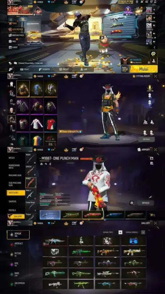 Akun FF promo Akun FF murah meriah 100% real Asli Amanah & Tepercaya