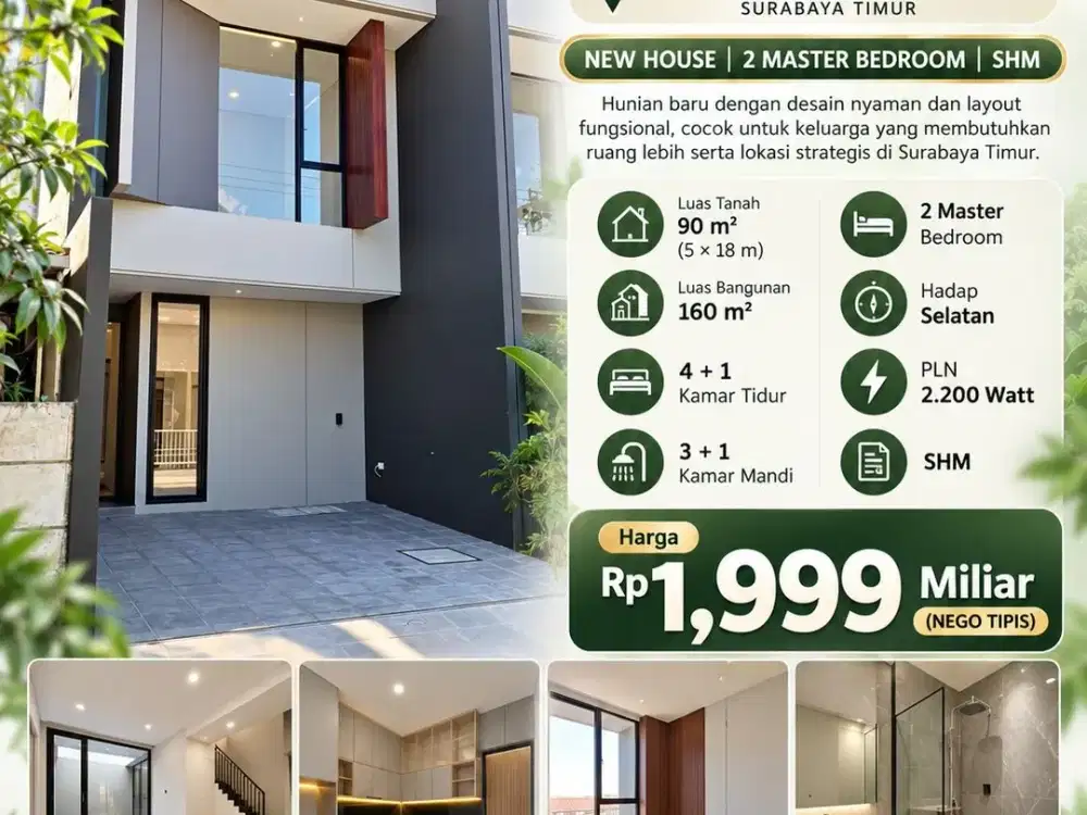 RUMAH BARU SUTOREJO SURABAYA TIMUR - DEKAT PAKUWON CITY