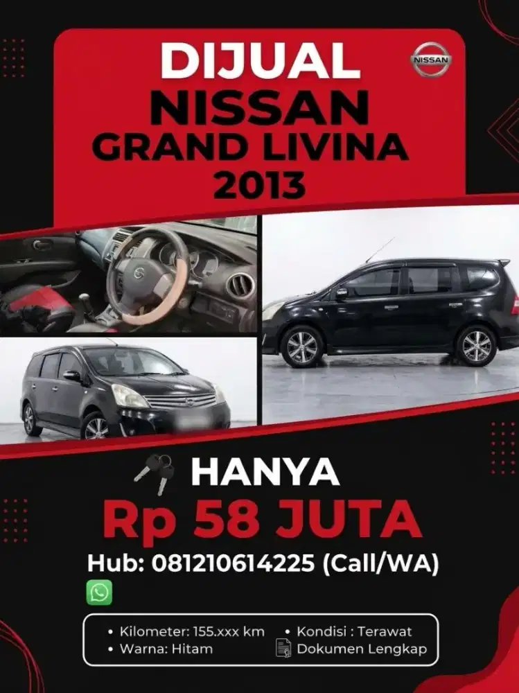 Jual Grand Livina XV 2013