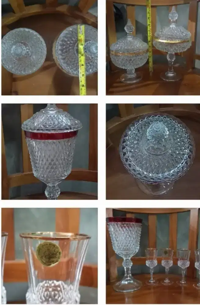 Dijual sangat murah gelas crystal dan topless