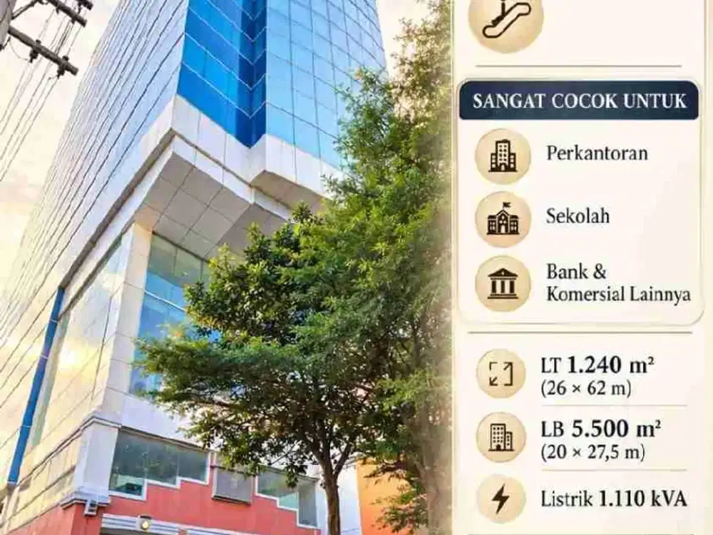 Gedung Komersial 10 Lantai Di Surabaya Pusat