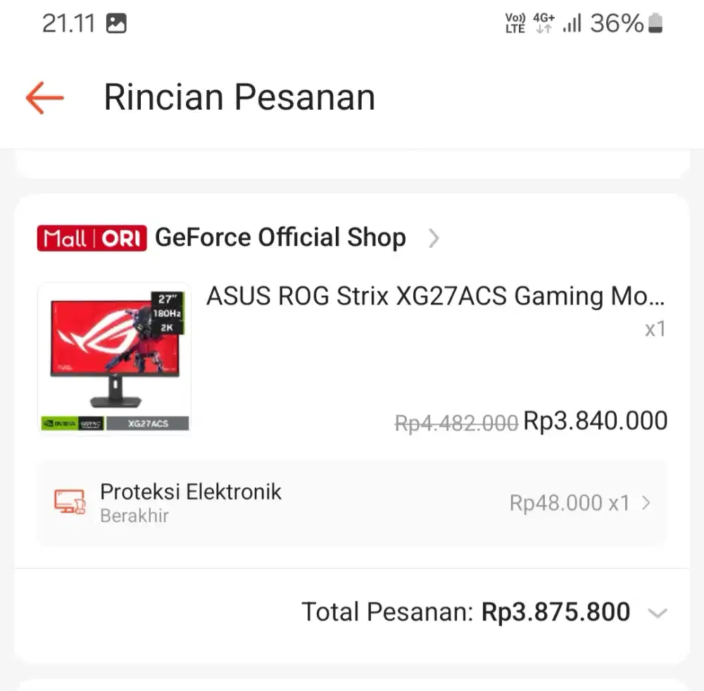 Monitor Asus ROG Strix XG27ACS
