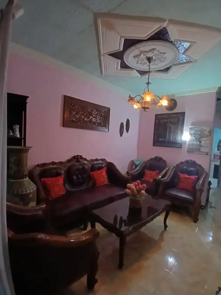 Kursi+meja tamu/1 set/ruang tamu/ukir/lawas/antik/mebel/perabot