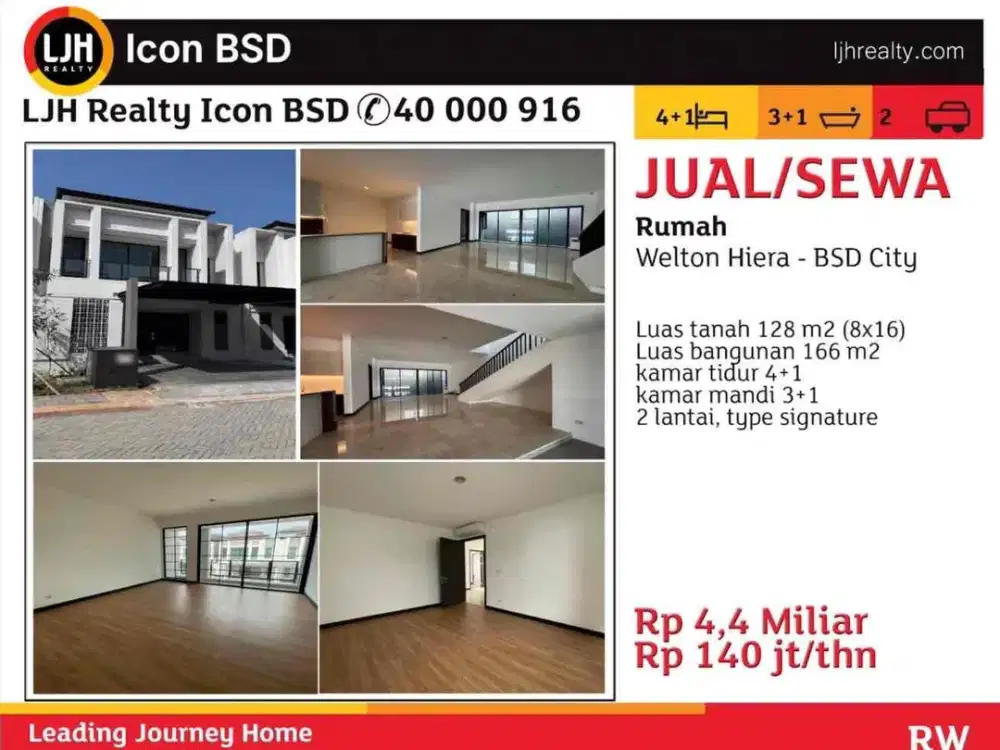 Rumah bagus di welton hiera BSD city