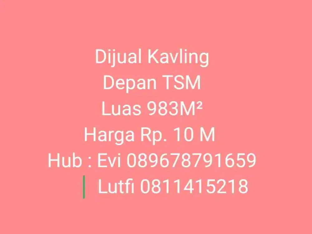 Dijual Kavling depan Trans Mal Tanjung Bunga Makassar