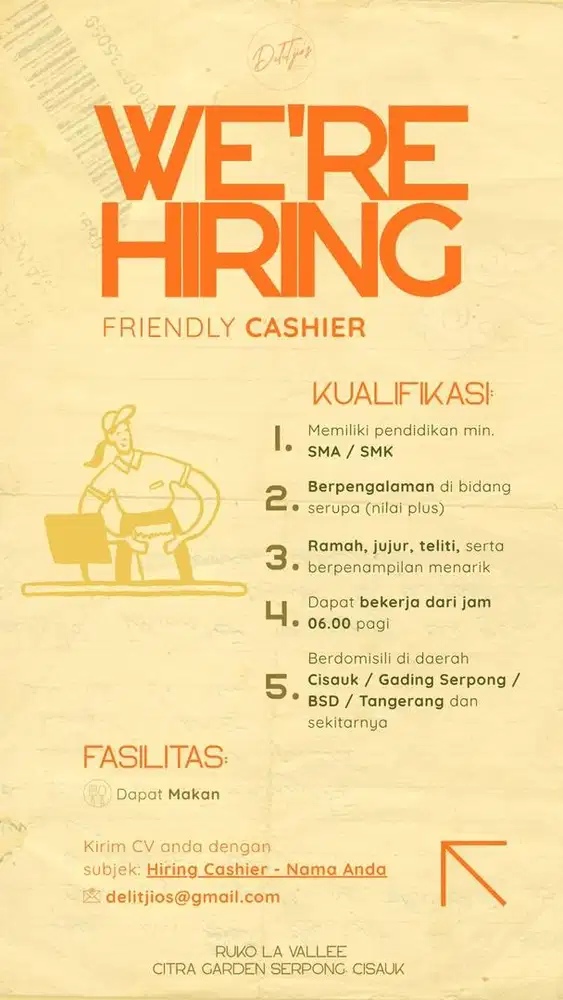 Lowongan Pekerjaan - Kasir