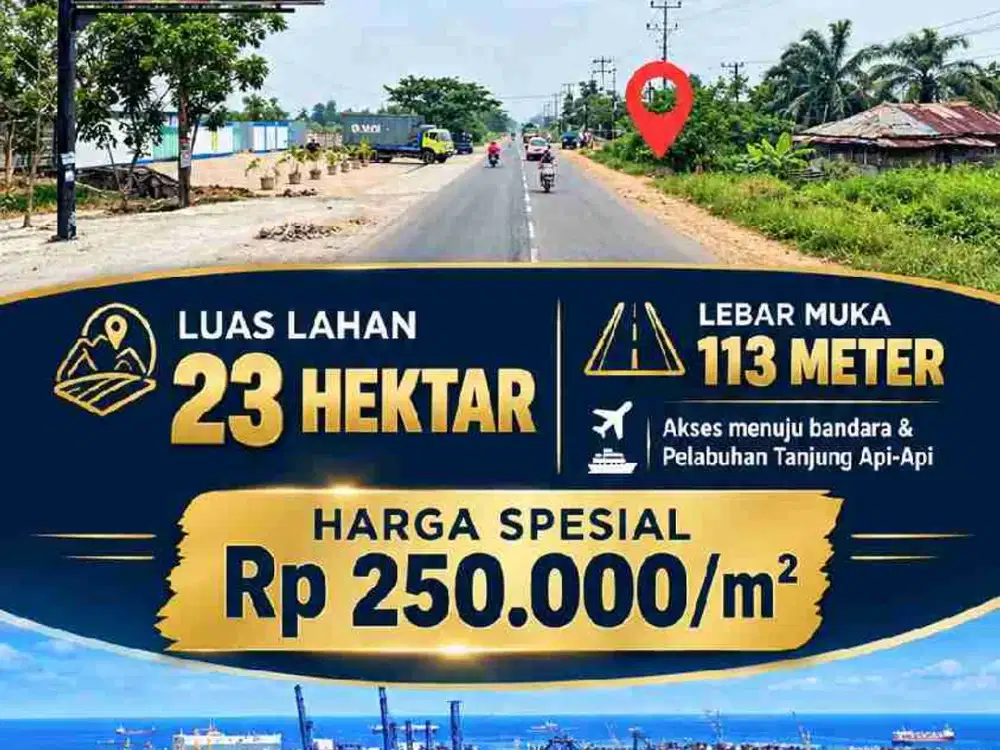 jual lahan industri murah tanjung api api