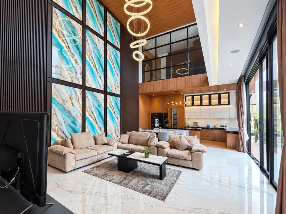 Rumah Brand New Fully Furnished di BSD City, Plafon Tinggi & Interior Elegan