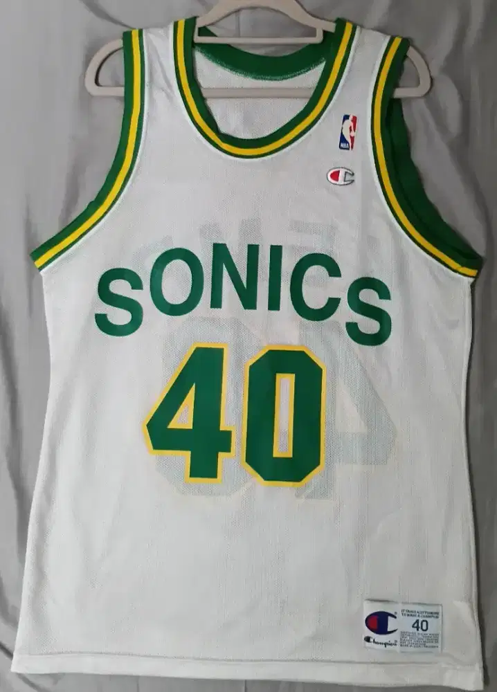 Jersey Basket Original Sonic white Shawn Kemp