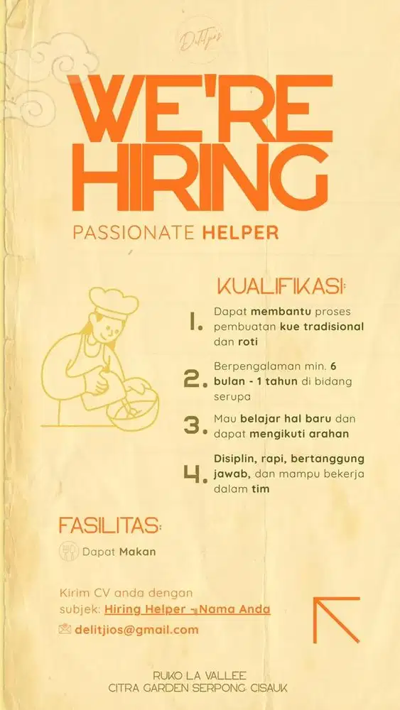 Lowongan Kerja - Kitchen Helper