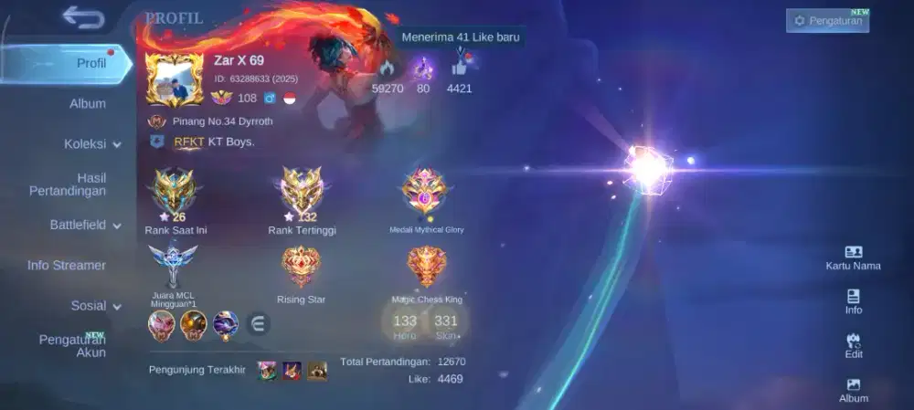 Akun Mobile Legends Pribadi