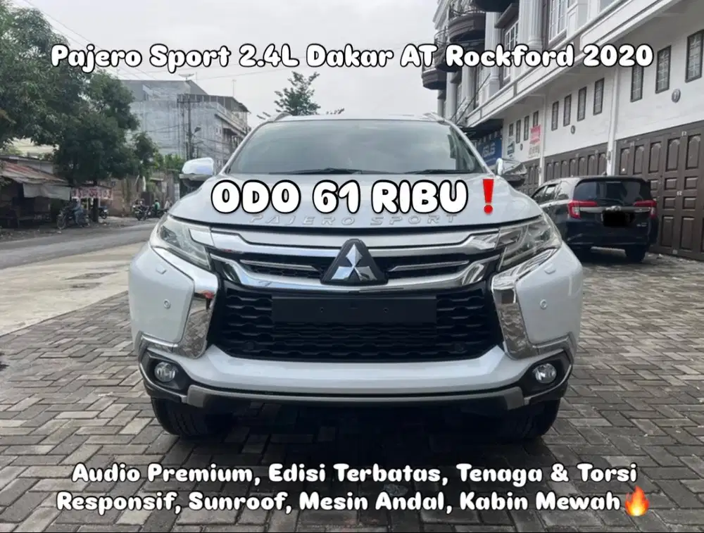 (TDP 80 JUTA!) MSB Pajero Sport 2.4L Dakar AT Rockford Putih 2020