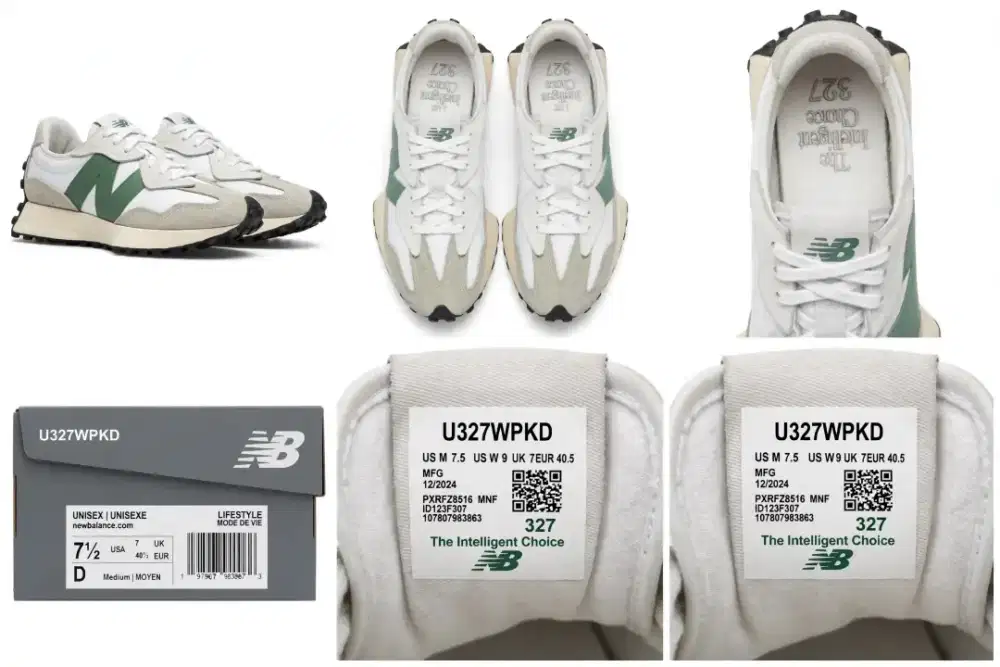 DIJUAL NB 327 WHITE GREEN