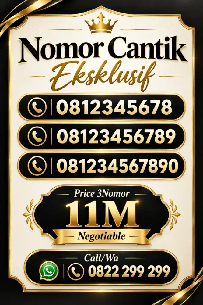 Nomor cantik simpati eksklusif