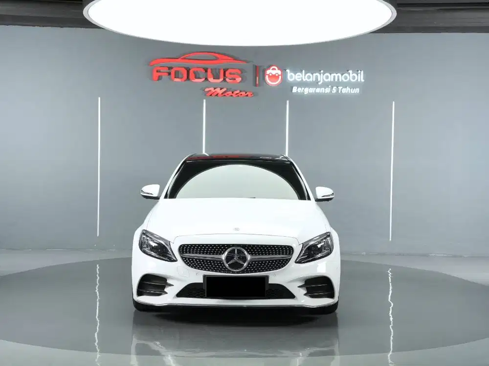 Mercedes Benz Mercy C300 C 300 AMG Line White On Black 2020 NIK 2019