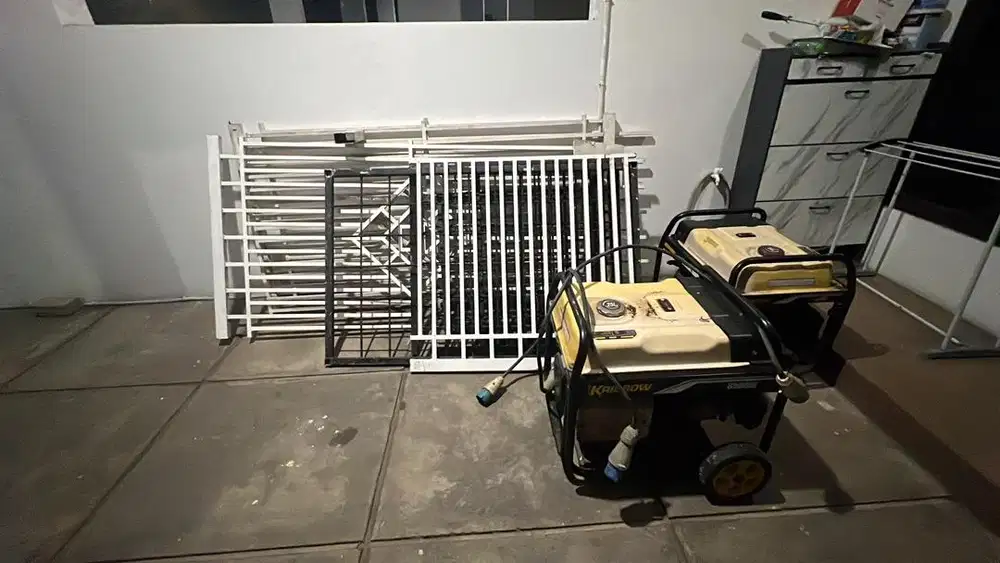 Di jual genset merek krisbow 8500 dan full set besi bekas