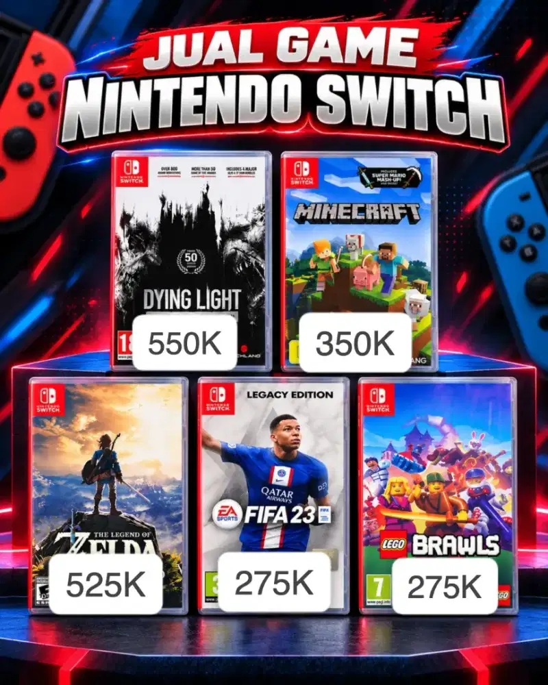 Nintendo Switch Bundle: Zelda, Minecraft, FIFA 23, LEGO & Dying Light