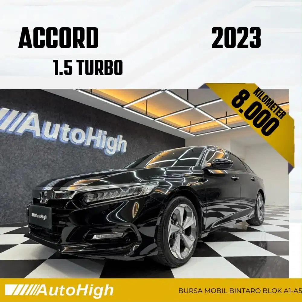DP10% [Km8.000] Accord Sunroof Turbo 2023 Black Reg 2022 #AUTOHIGH